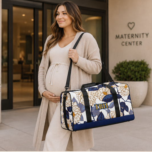 Haven STORK Labor & Delivery Bag | Floral Hospital Duffle for Moms